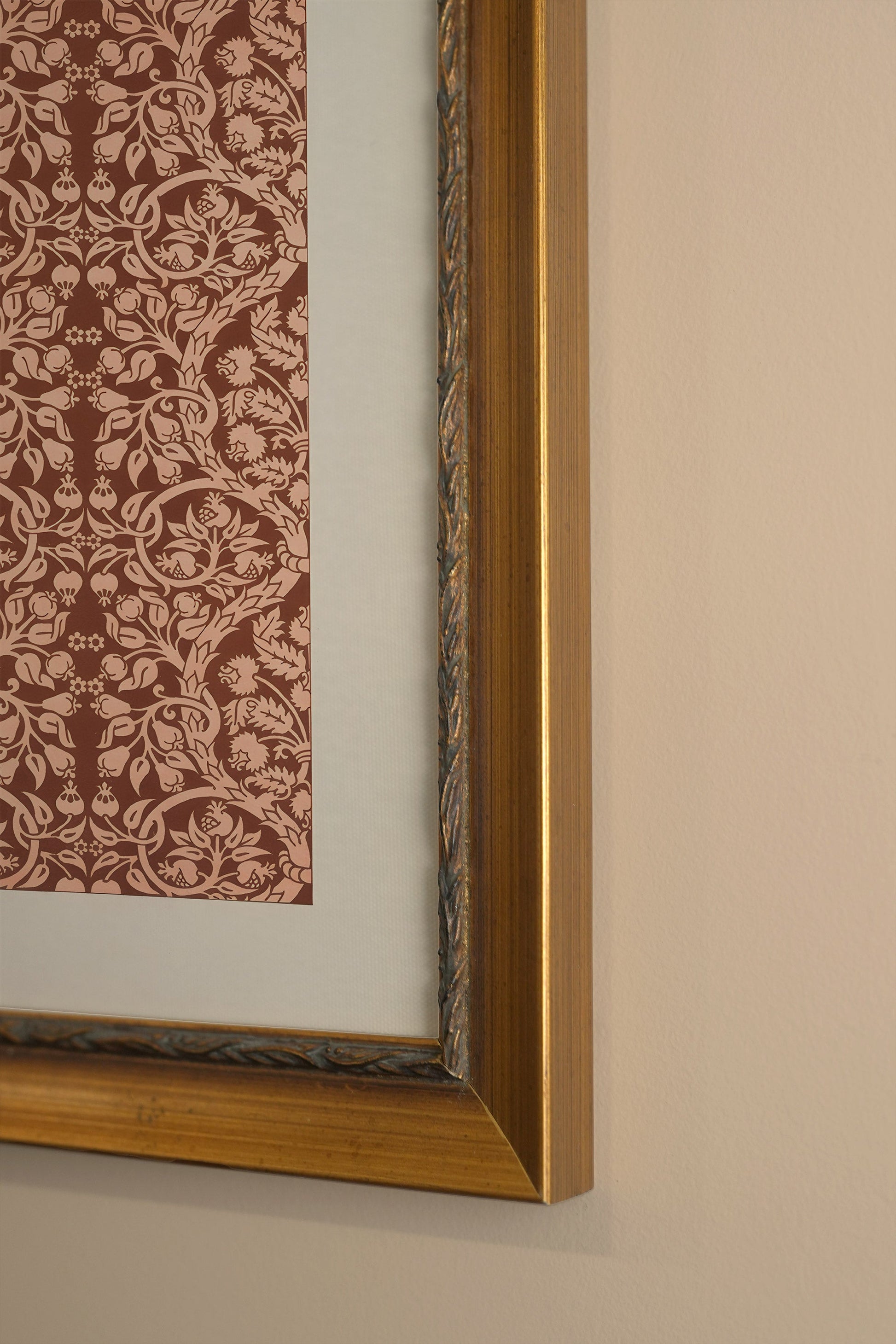 Vintage Gold Frame with Ancient Pattern