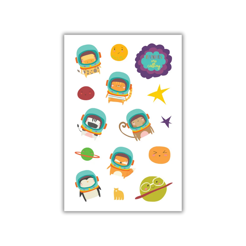 Puffy Animal Astronauts - Four Bears Sticker Club