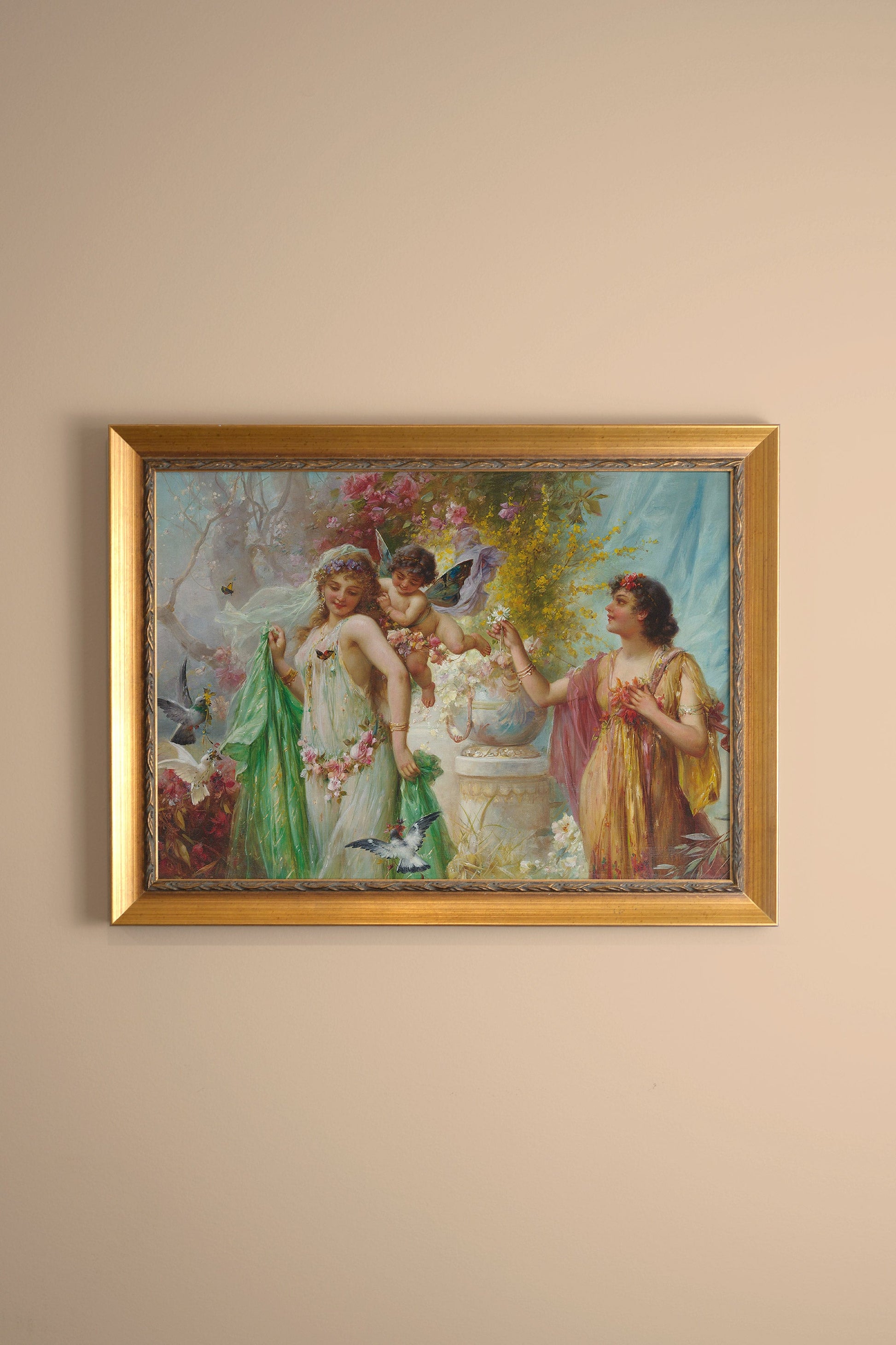 Antique Fairy, Vintage Gold Frame