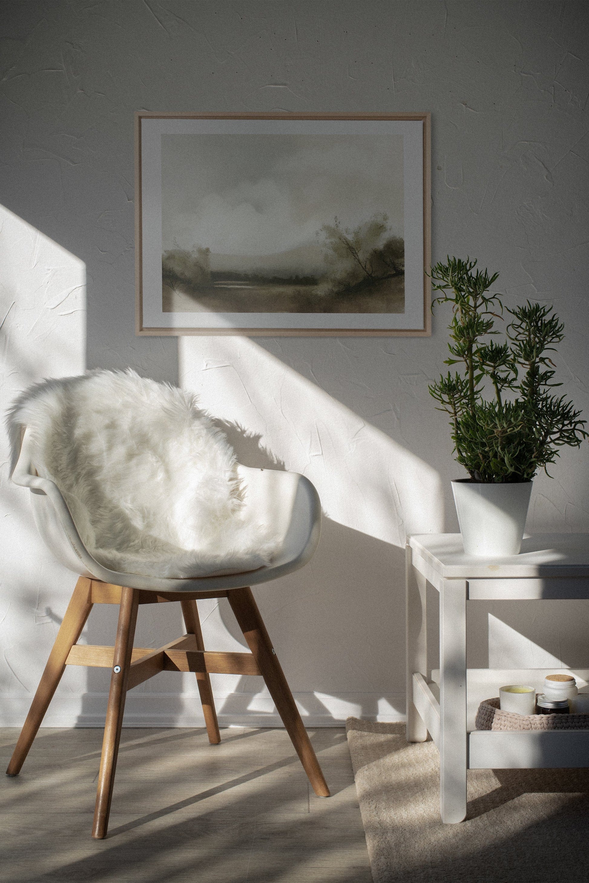Misty Morning, Stretched Canvas Artwork