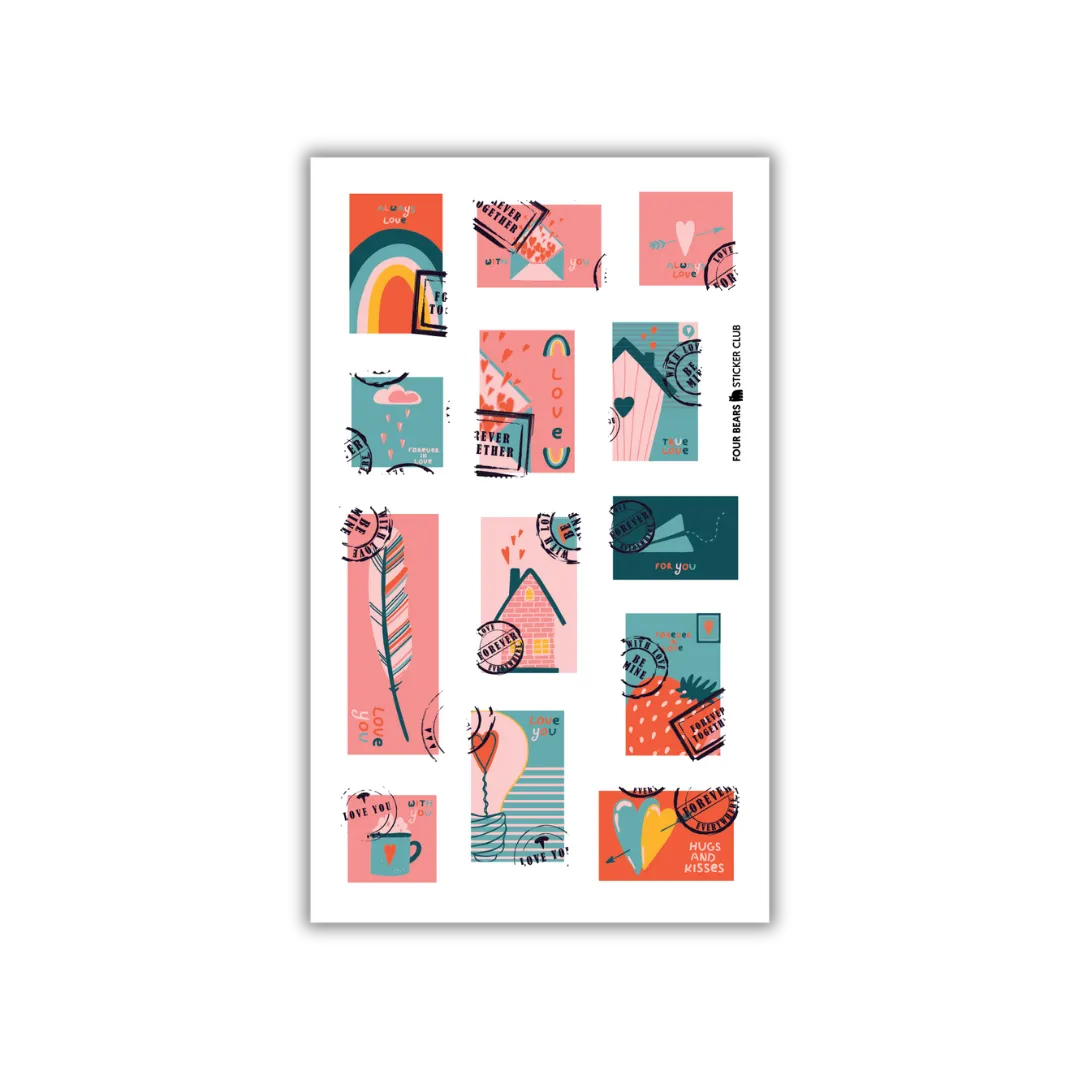 Romantic Postage - Four Bears Sticker Club