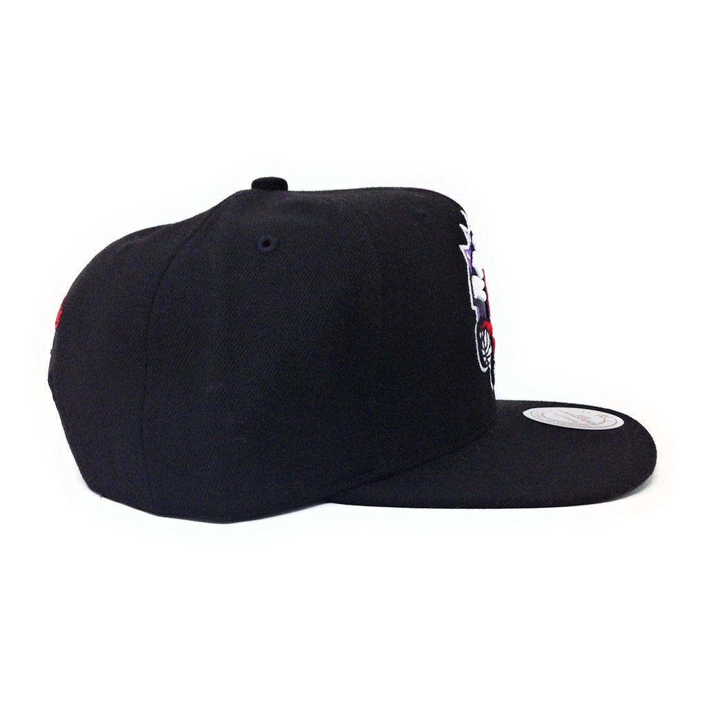 Mitchell and Ness Toronto Raptors Retro Logo Red/Purple/Black Snapback Hat