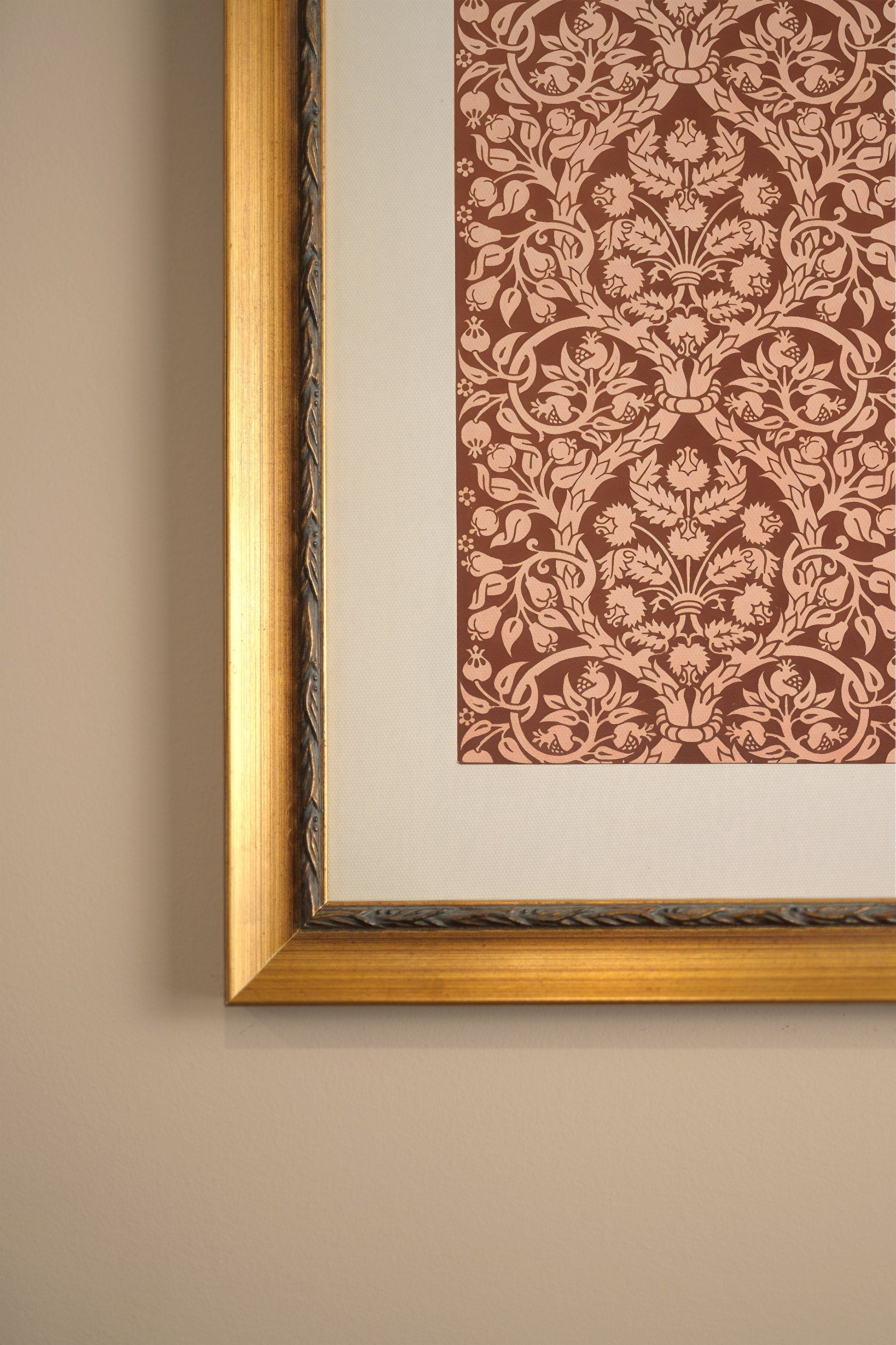 Vintage Gold Frame with Ancient Pattern