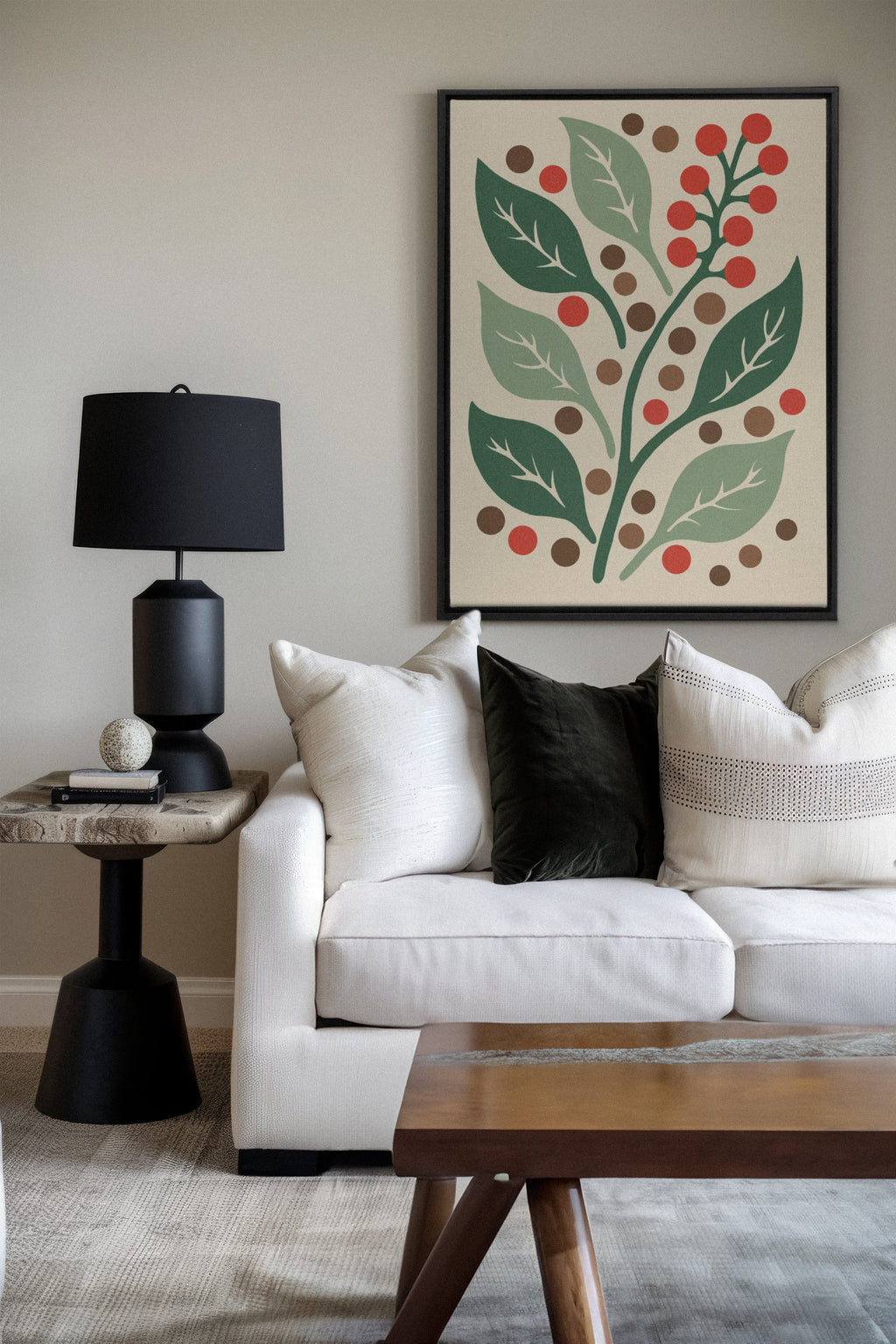 SCARLET STEMS, Stretched Canvas Artwork