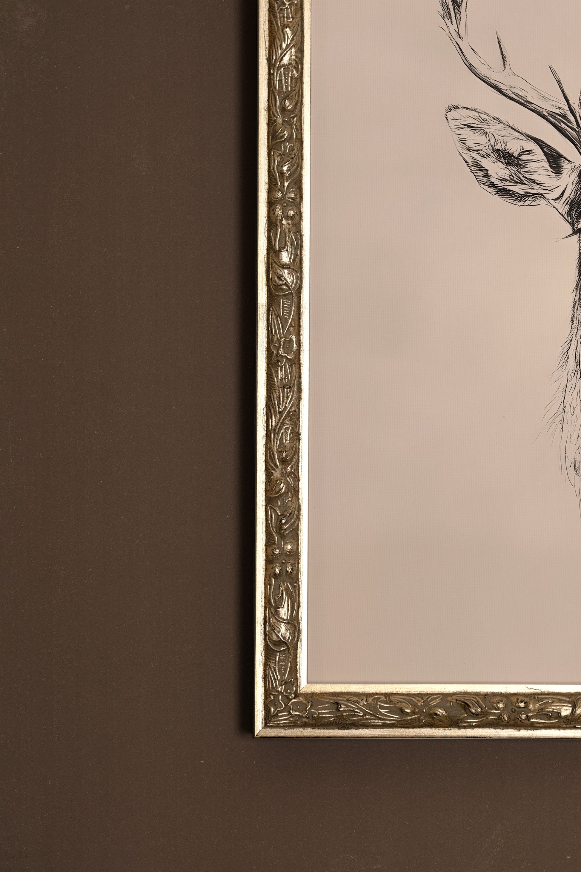 WILD SKETCH, VINTAGE SILVER FRAME