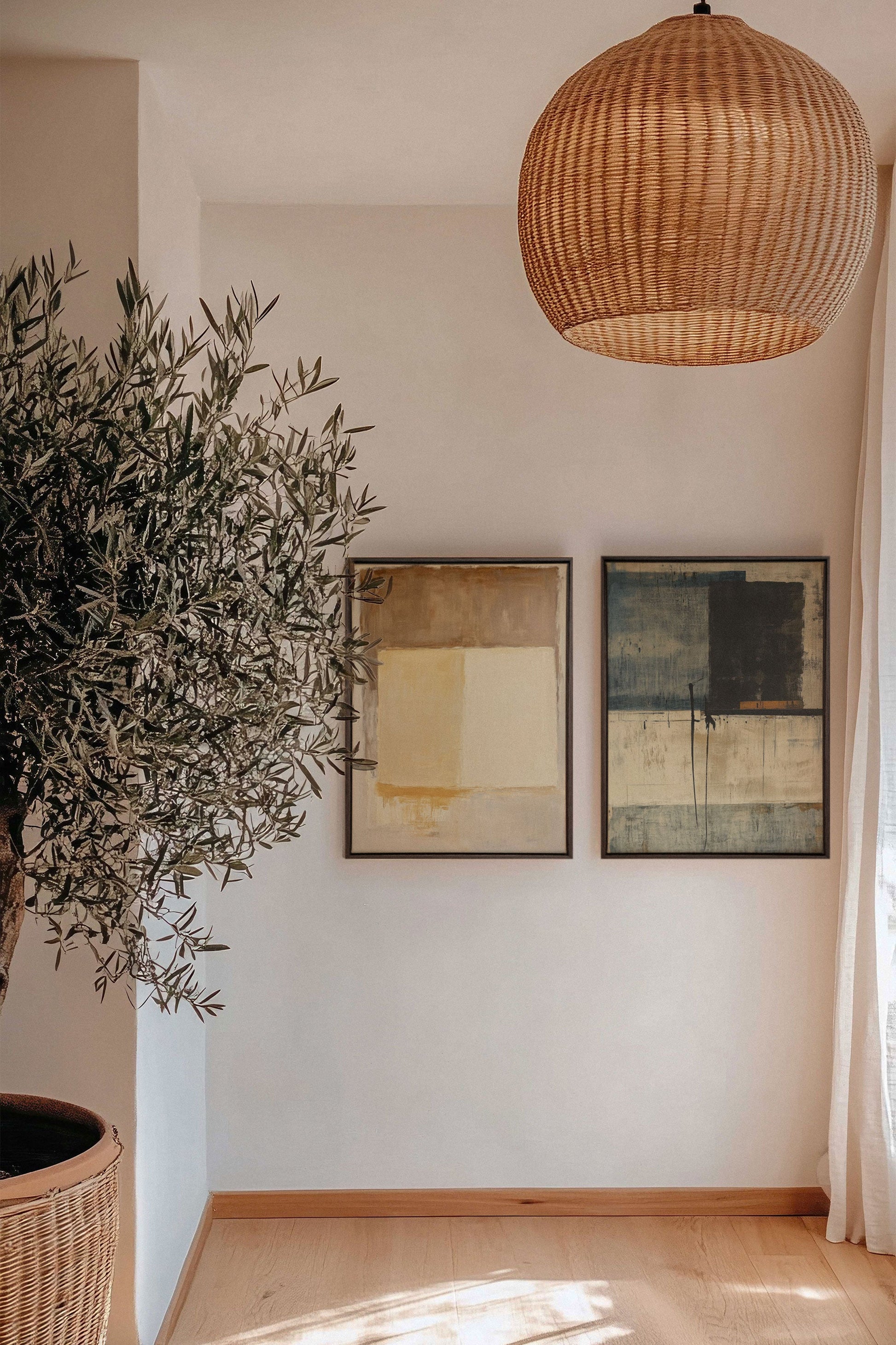 DUO HARMONY ANCIENT (2 Works on Stretched Canvas)