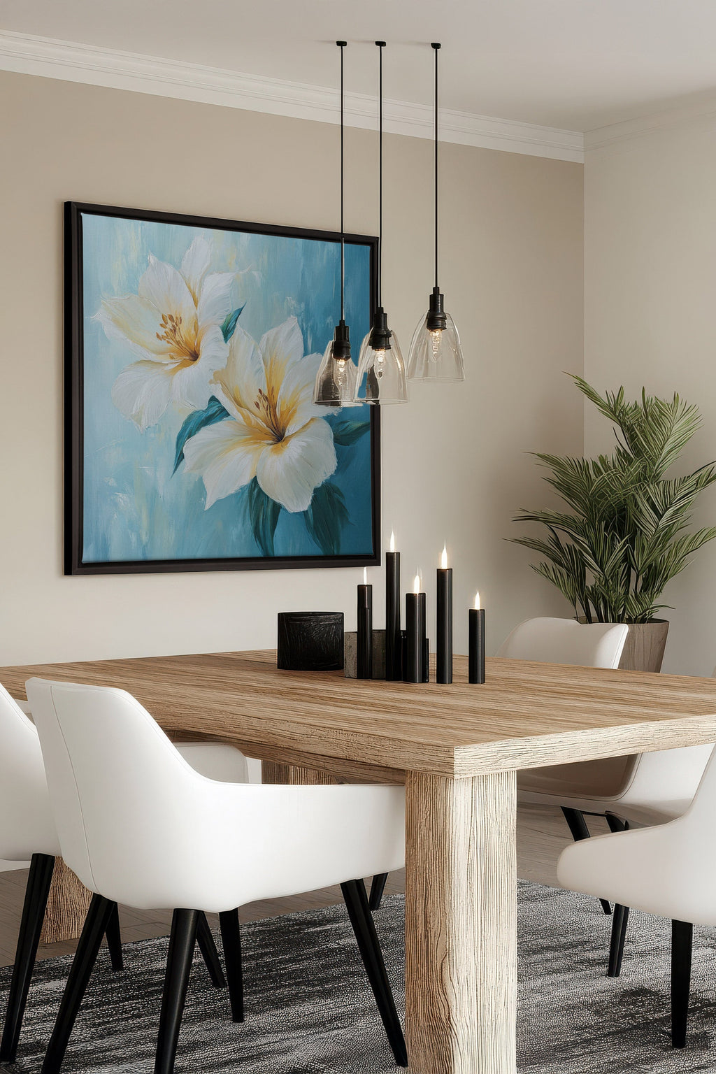 Floral Dawn, Stretched Canvas Artwork