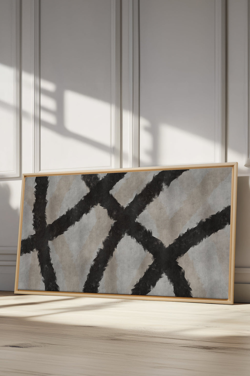 Black Threads, Stretched Canvas Artwork