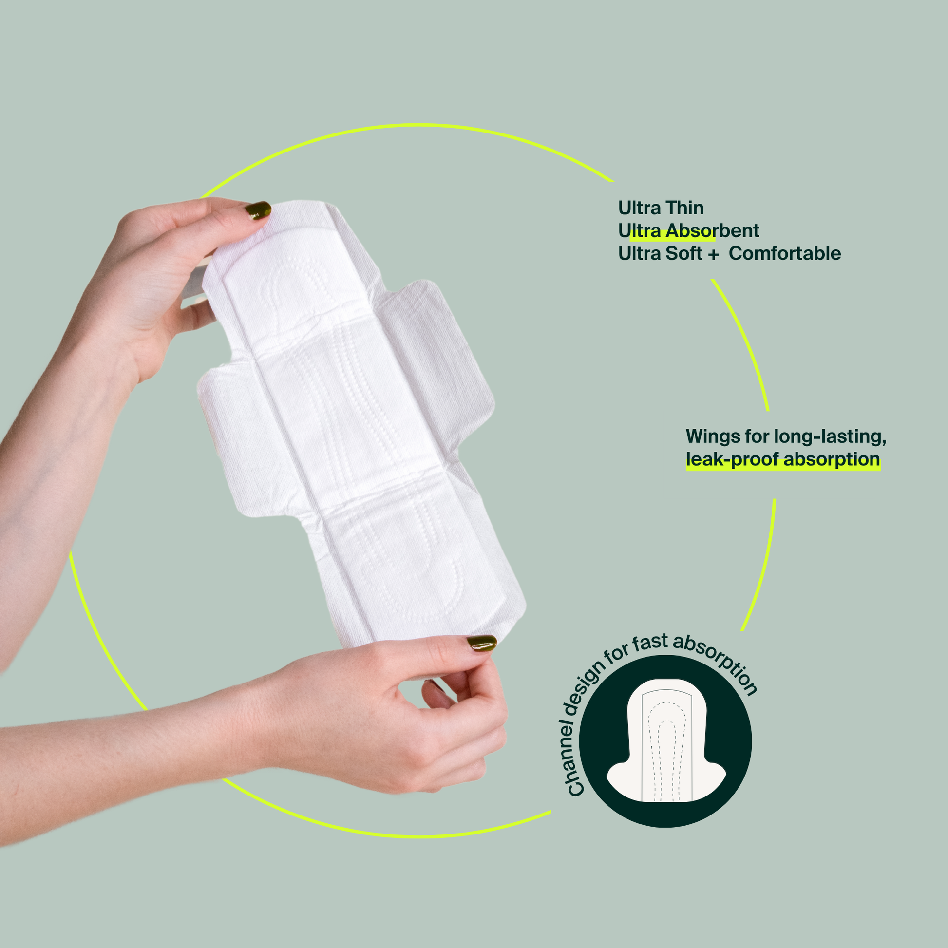 100% Organic Cotton Night Pads - Bulk (100)