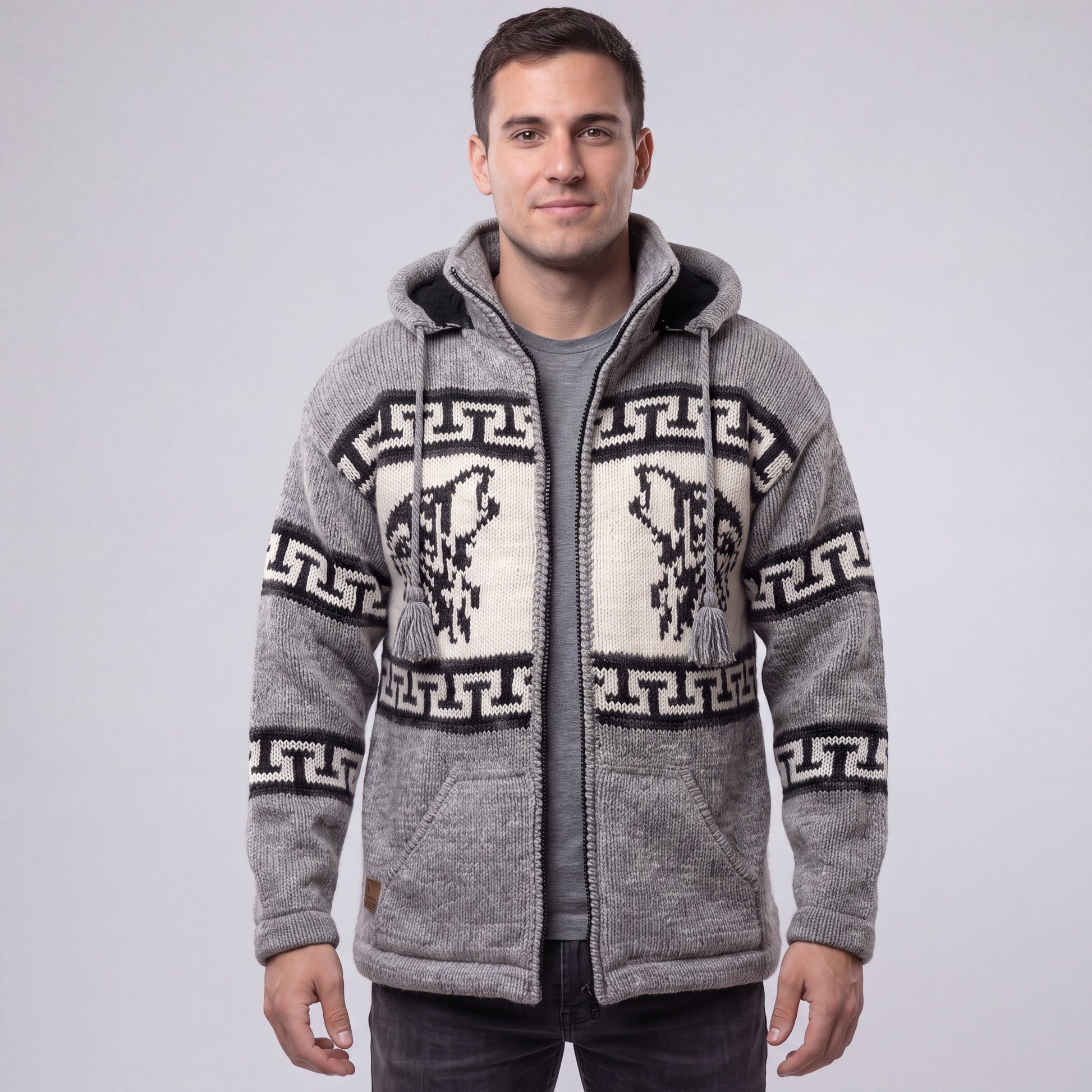 OLDTRIBES™ Lunar Wolf Wool Jacket