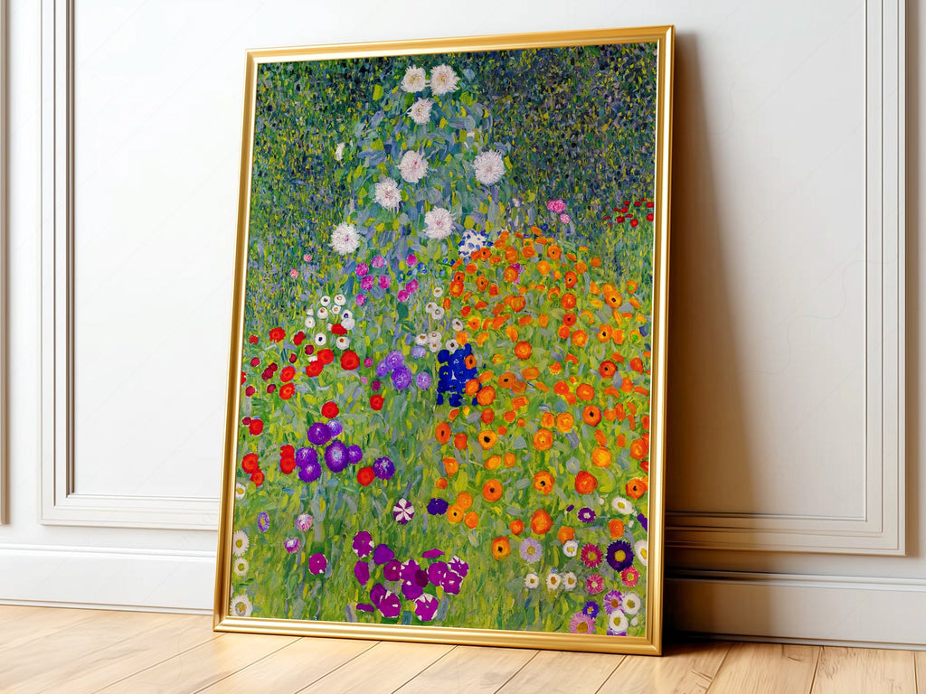 Gustav Klimt Bauerngarten Flower Garden Art Print – Vibrant Wall Decor