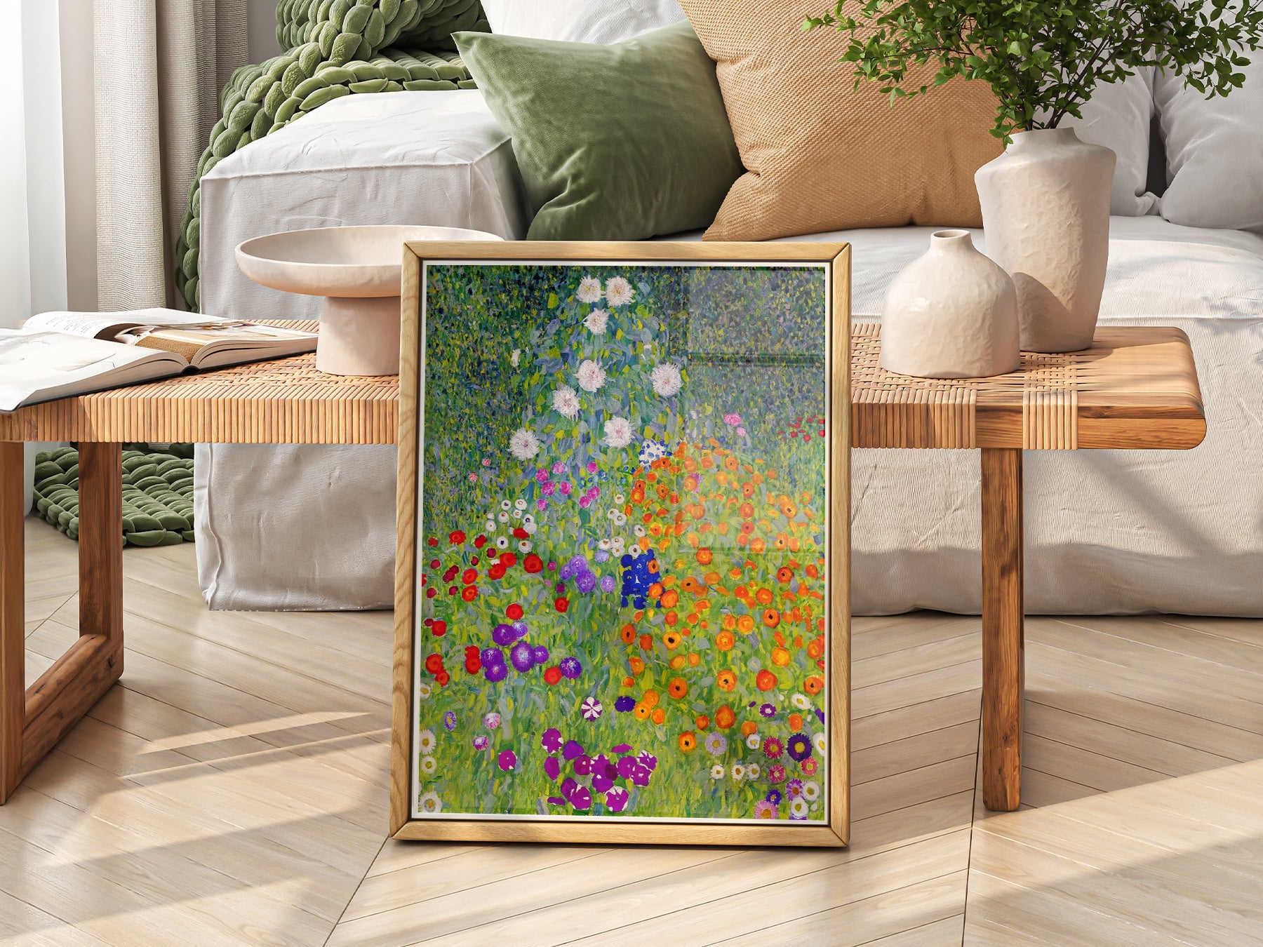 Gustav Klimt Bauerngarten Flower Garden Art Print – Vibrant Wall Decor