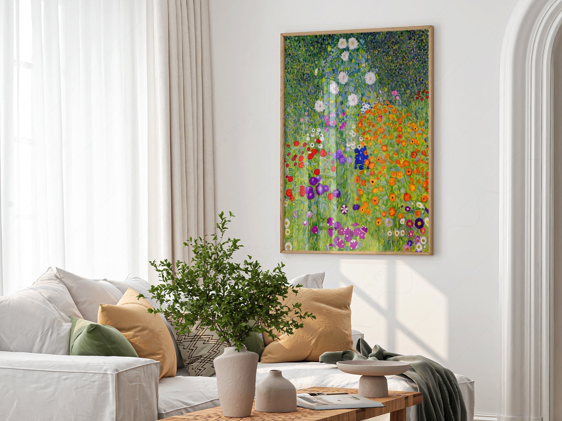 Gustav Klimt Bauerngarten Flower Garden Art Print – Vibrant Wall Decor