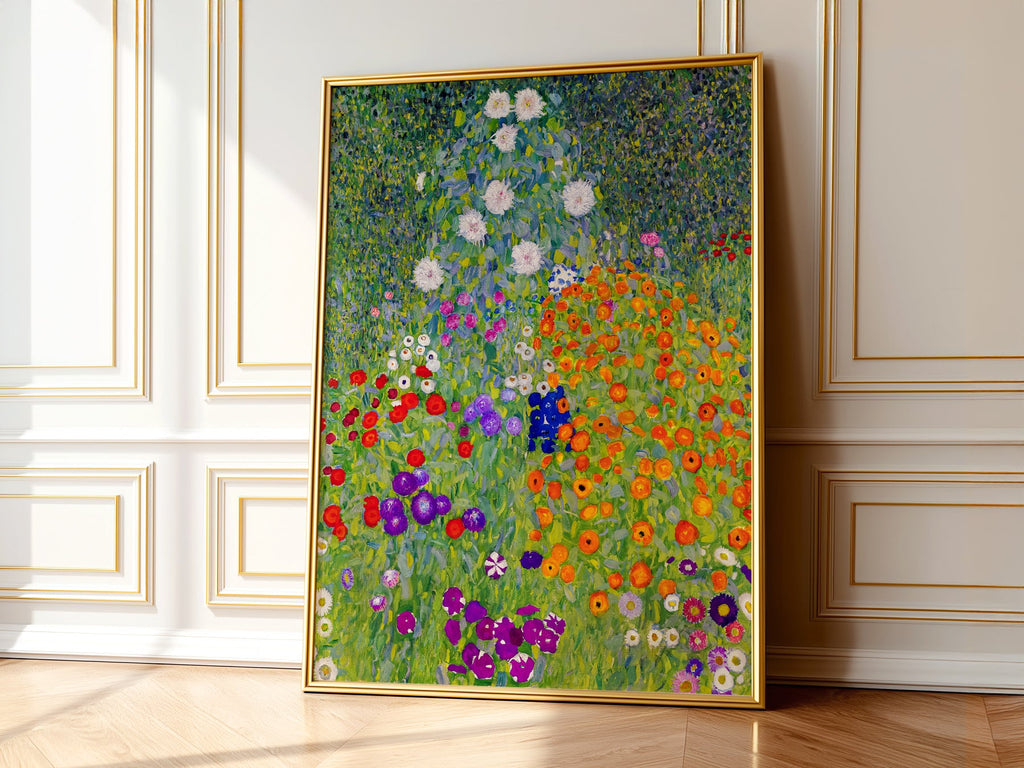 Gustav Klimt Bauerngarten Flower Garden Art Print – Vibrant Wall Decor