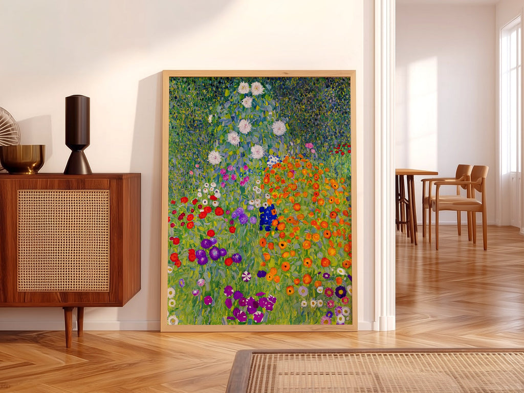 Gustav Klimt Bauerngarten Flower Garden Art Print – Vibrant Wall Decor