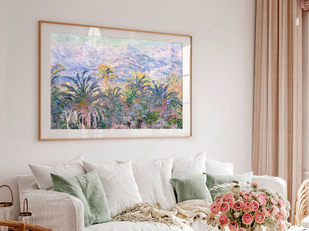Claude Monet, Palm Trees at Bordighera Art Print – Museum Art Print