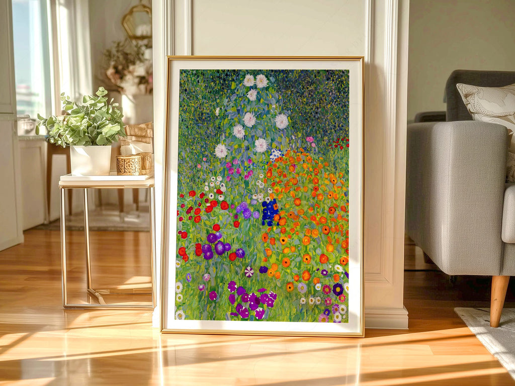 Gustav Klimt Bauerngarten Flower Garden Art Print – Vibrant Wall Decor