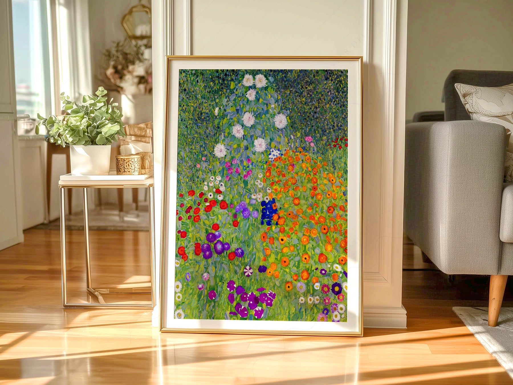 Gustav Klimt Bauerngarten Flower Garden Art Print – Vibrant Wall Decor