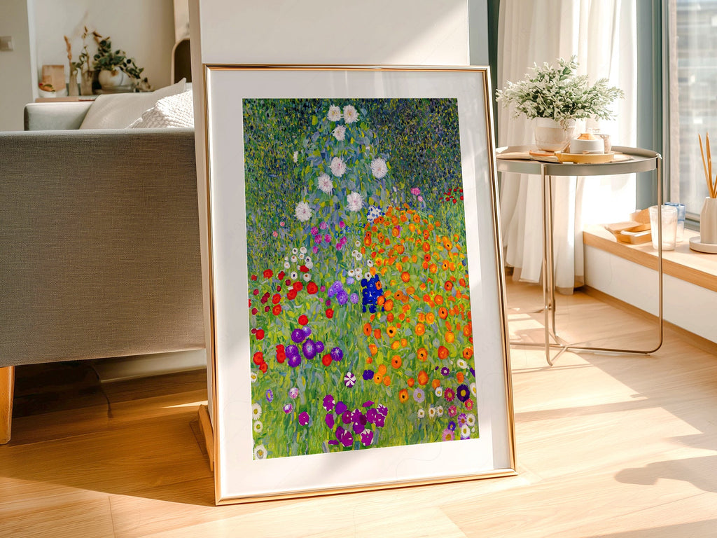 Gustav Klimt Bauerngarten Flower Garden Art Print – Vibrant Wall Decor