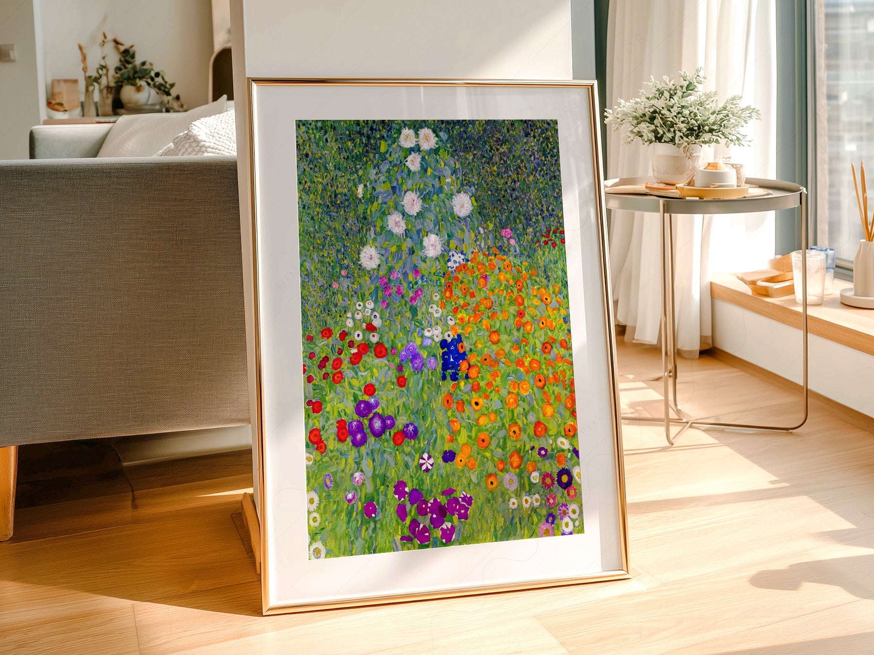 Gustav Klimt Bauerngarten Flower Garden Art Print – Vibrant Wall Decor