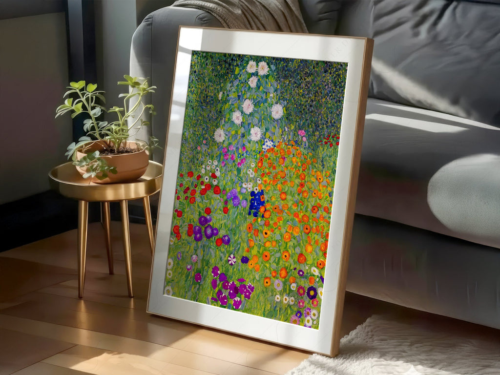 Gustav Klimt Bauerngarten Flower Garden Art Print – Vibrant Wall Decor