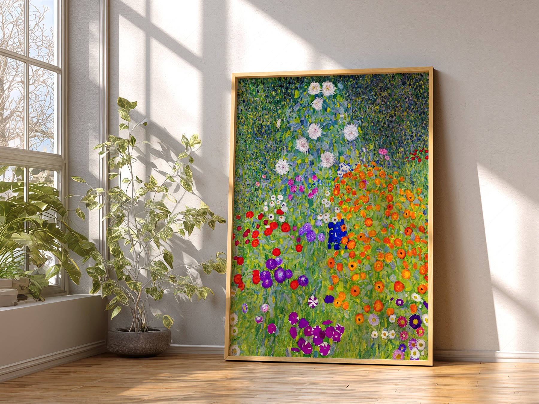 Gustav Klimt Bauerngarten Flower Garden Art Print – Vibrant Wall Decor