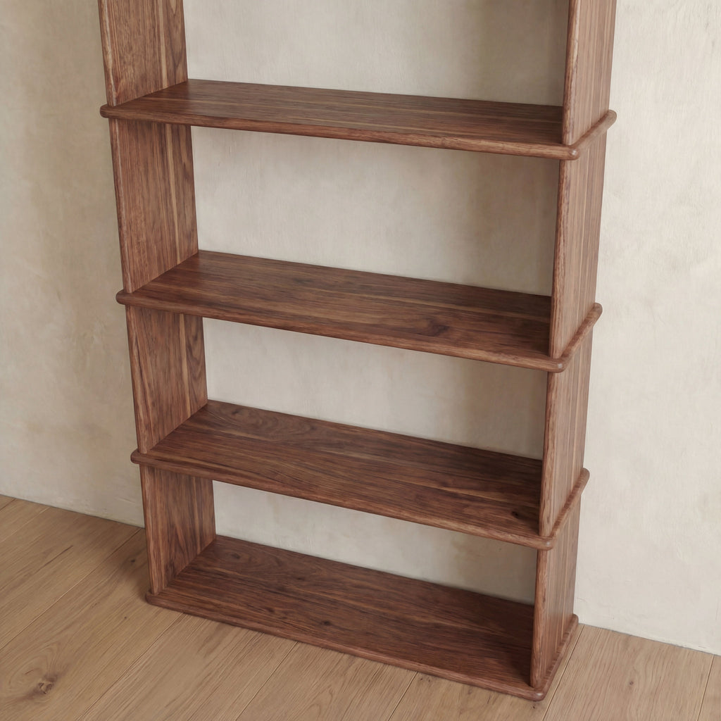 Bibliothèque à 4 étagères en noyer