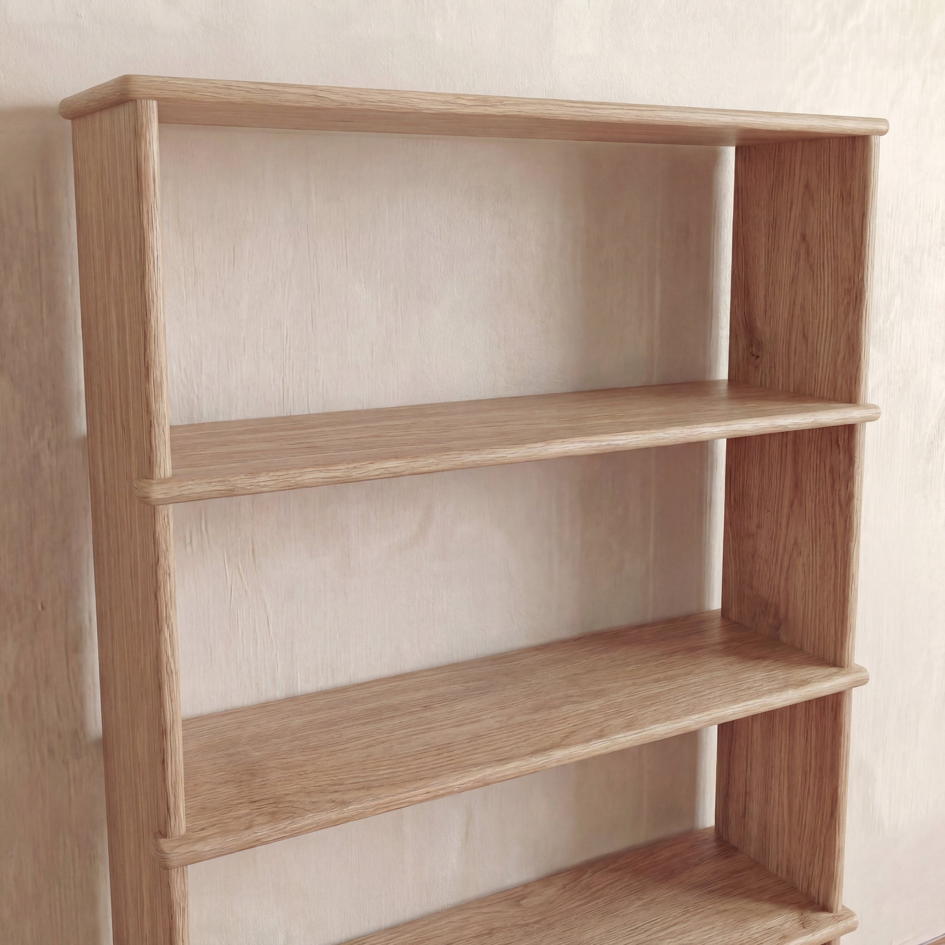 Bibliothèque à 4 étagères en chêne blanc