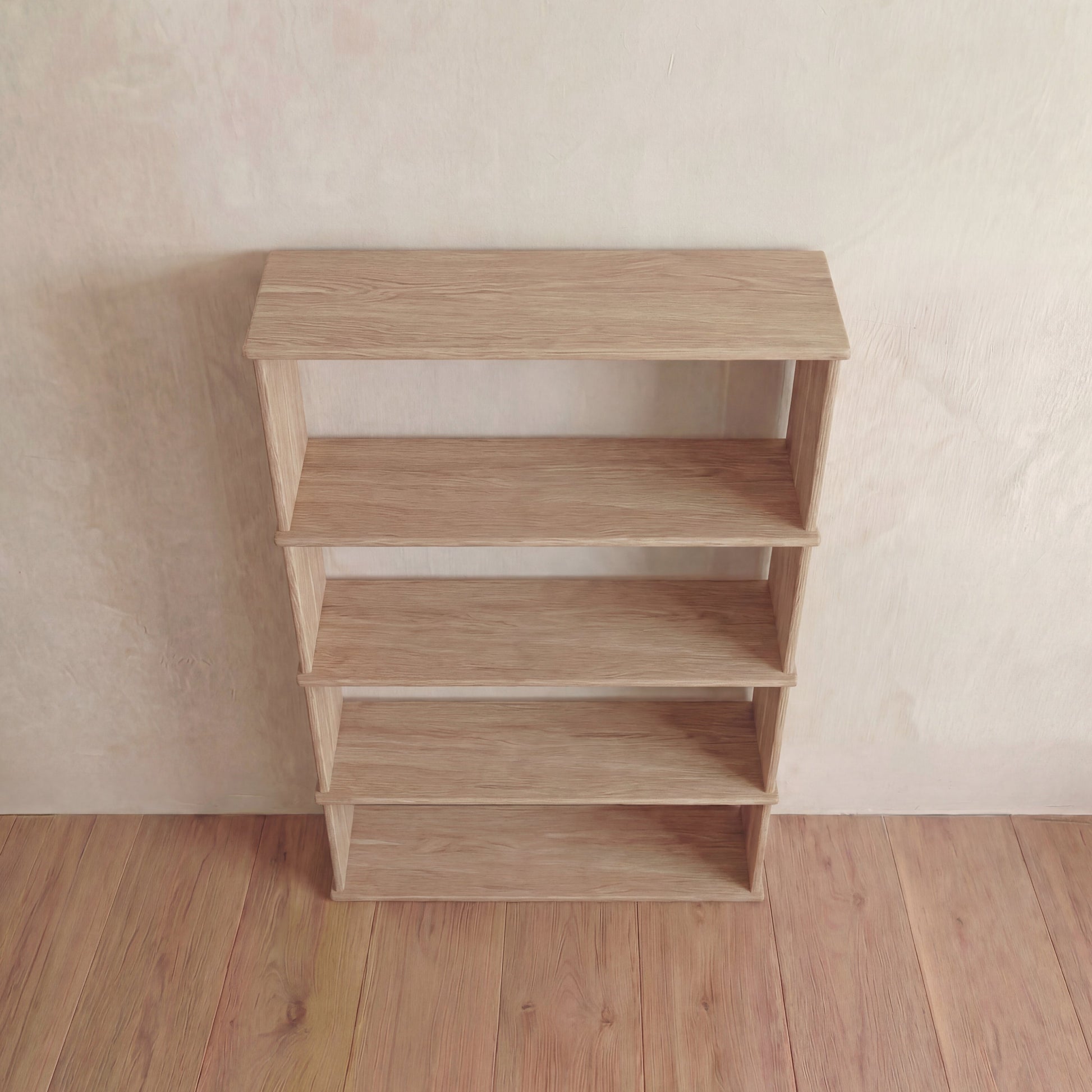 Bibliothèque à 4 étagères en chêne blanc