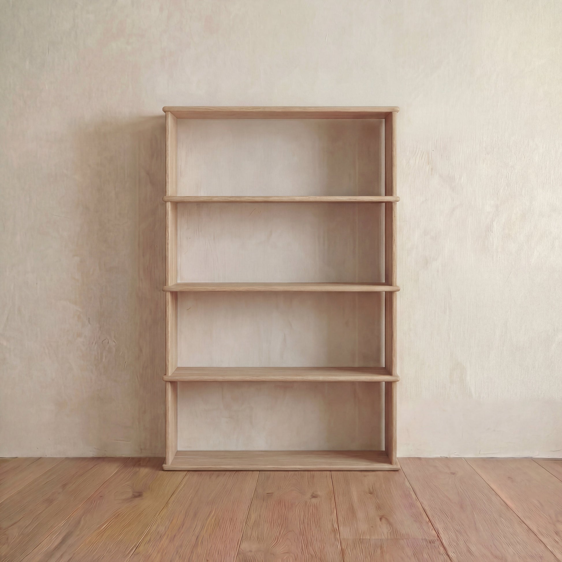 Bibliothèque à 4 étagères en chêne blanc