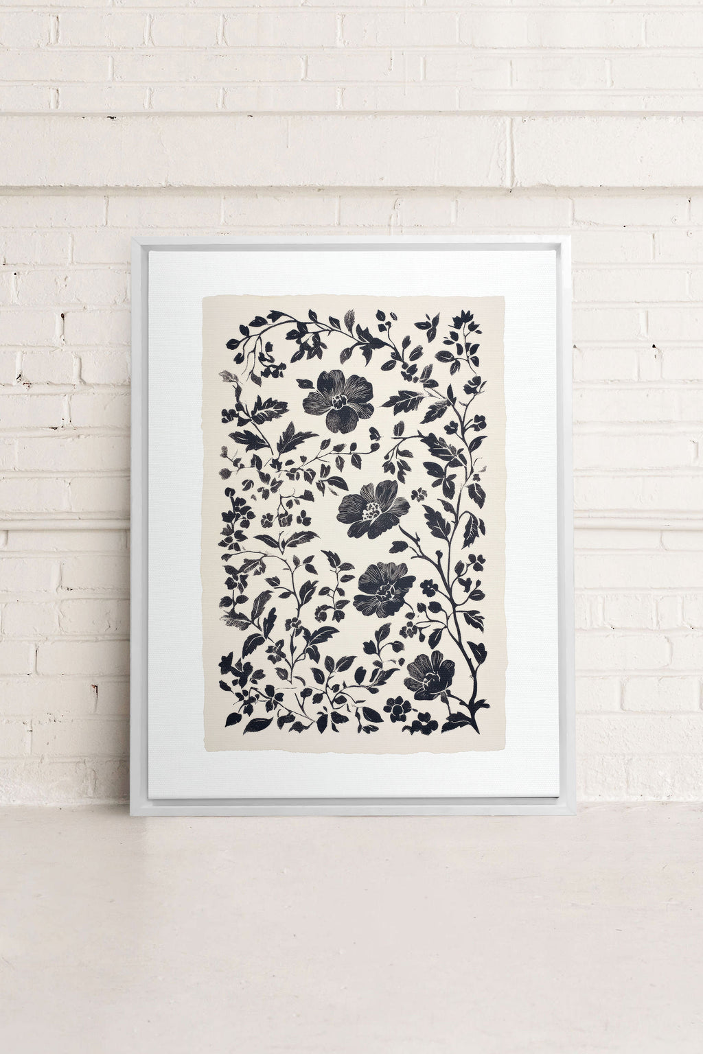 Floral Shadow, Stretched Canvas Artwork