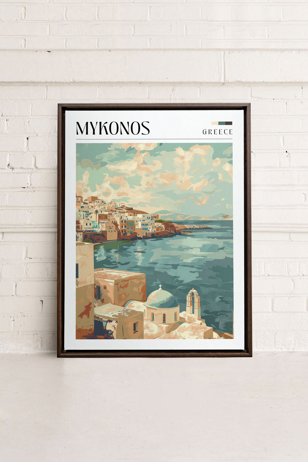 Mykonos, Stretched Canvas Artwork