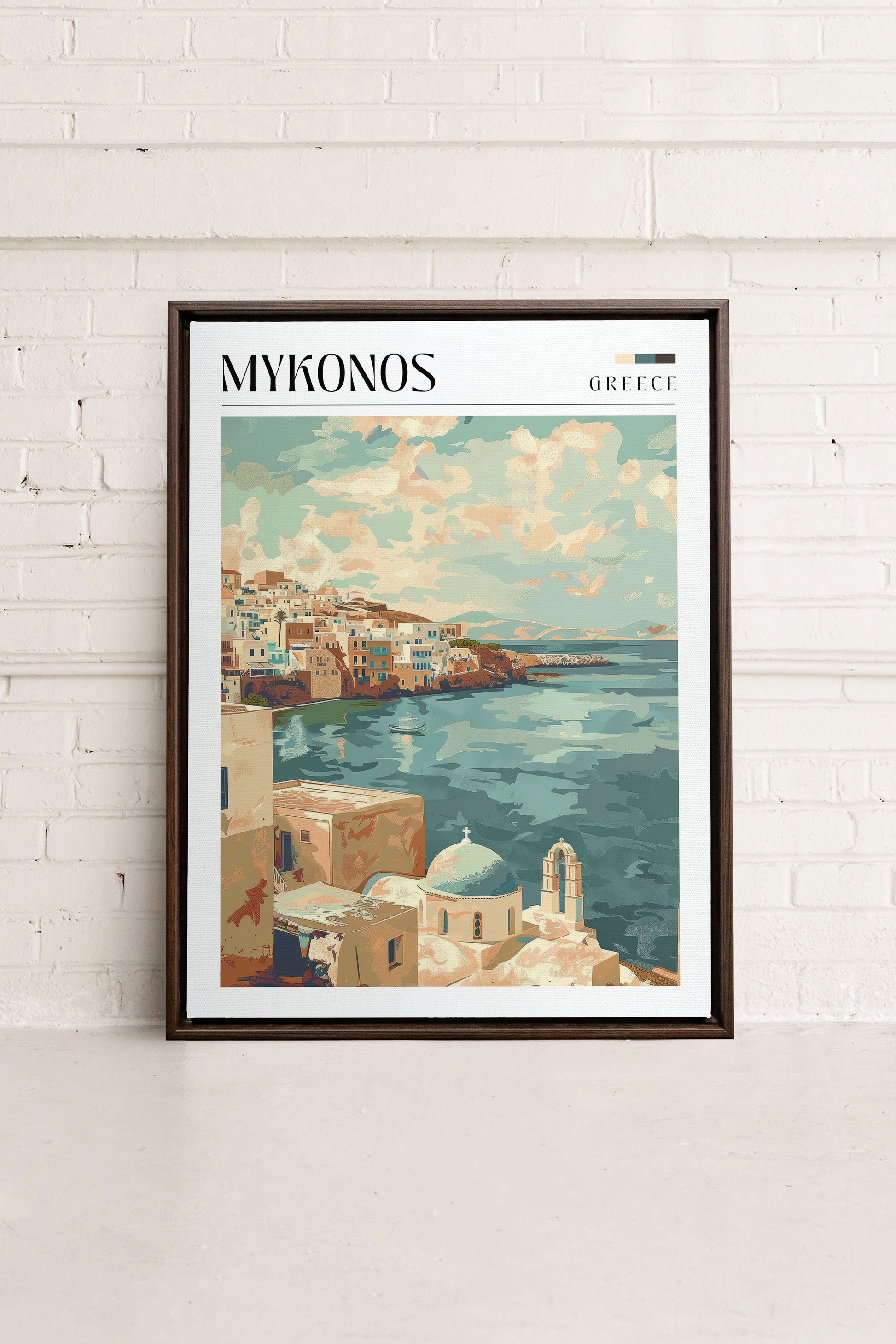 Mykonos, Stretched Canvas Artwork