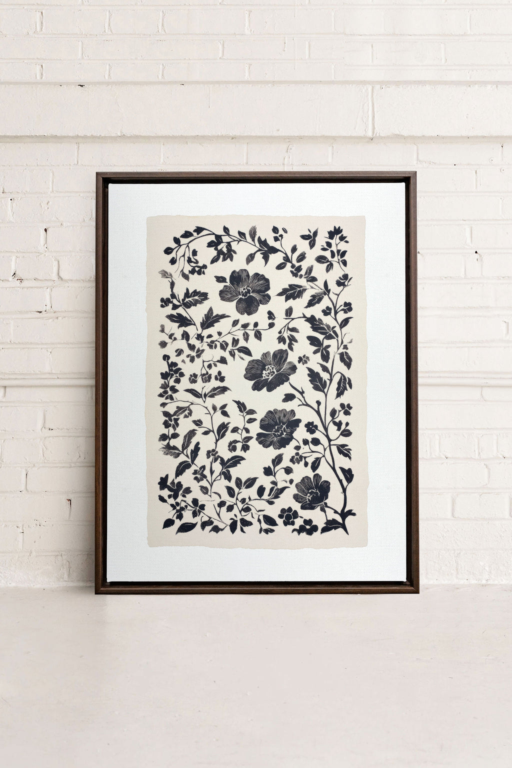 Floral Shadow, Stretched Canvas Artwork