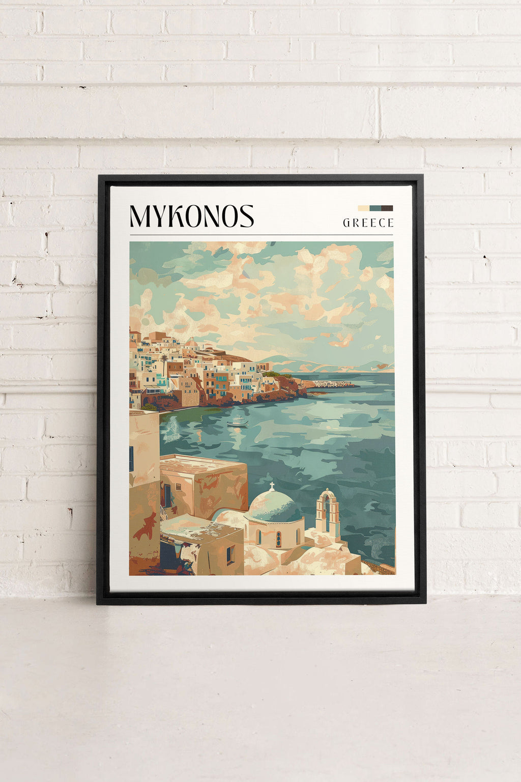 Mykonos, Stretched Canvas Artwork