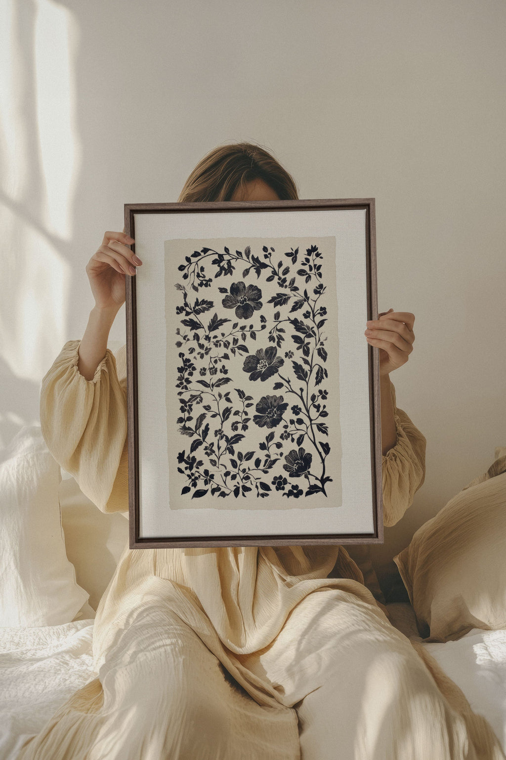Floral Shadow, Stretched Canvas Artwork