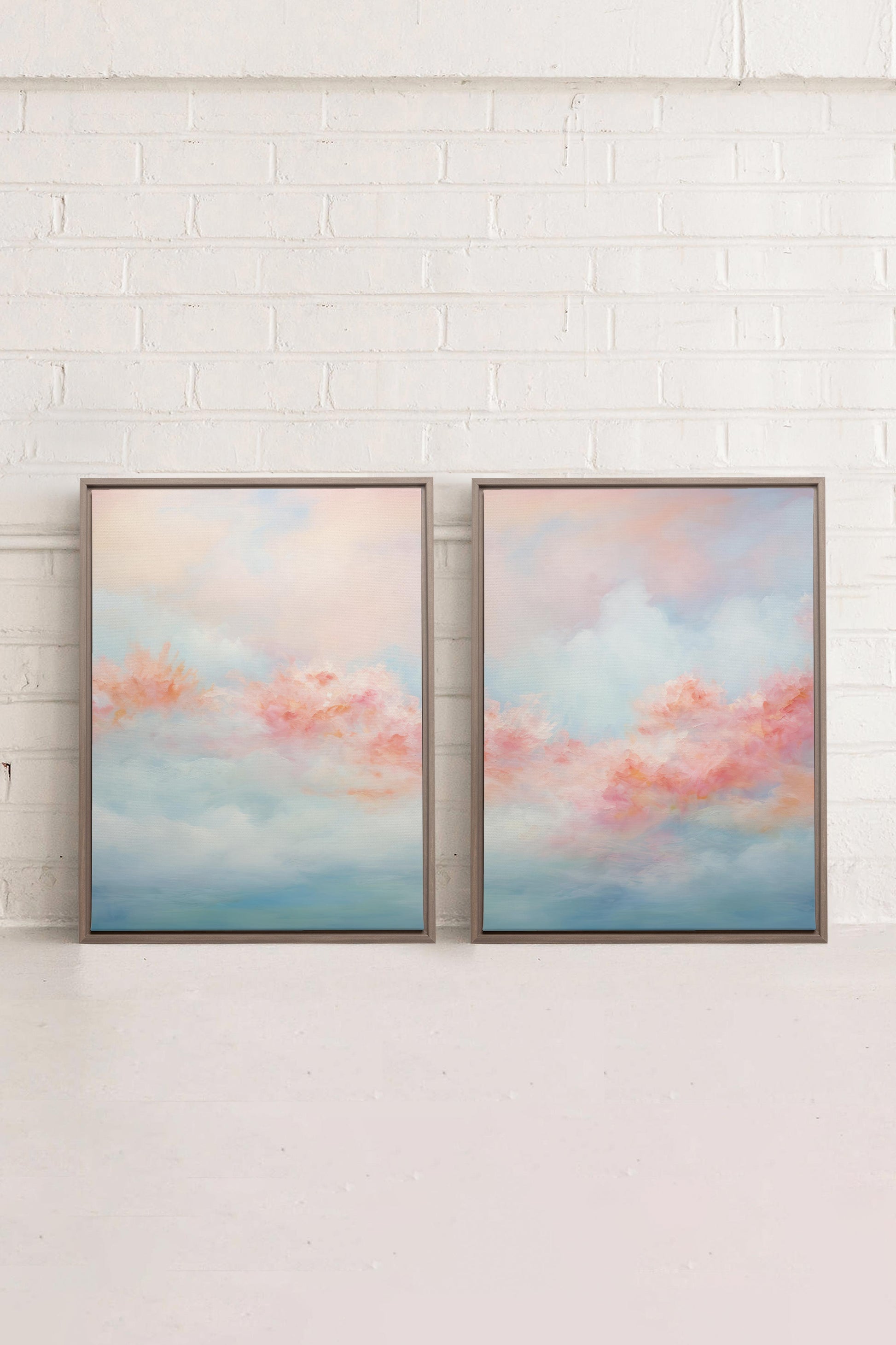 MYSTIC SUNSET DUO (2 Stretched Canvas Artworks)