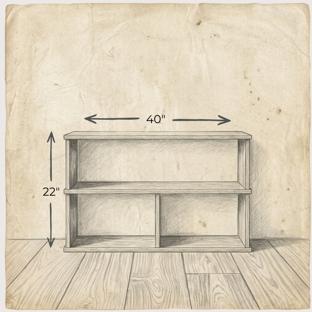 40 Inch Bookshelf TV Stand in Walnut