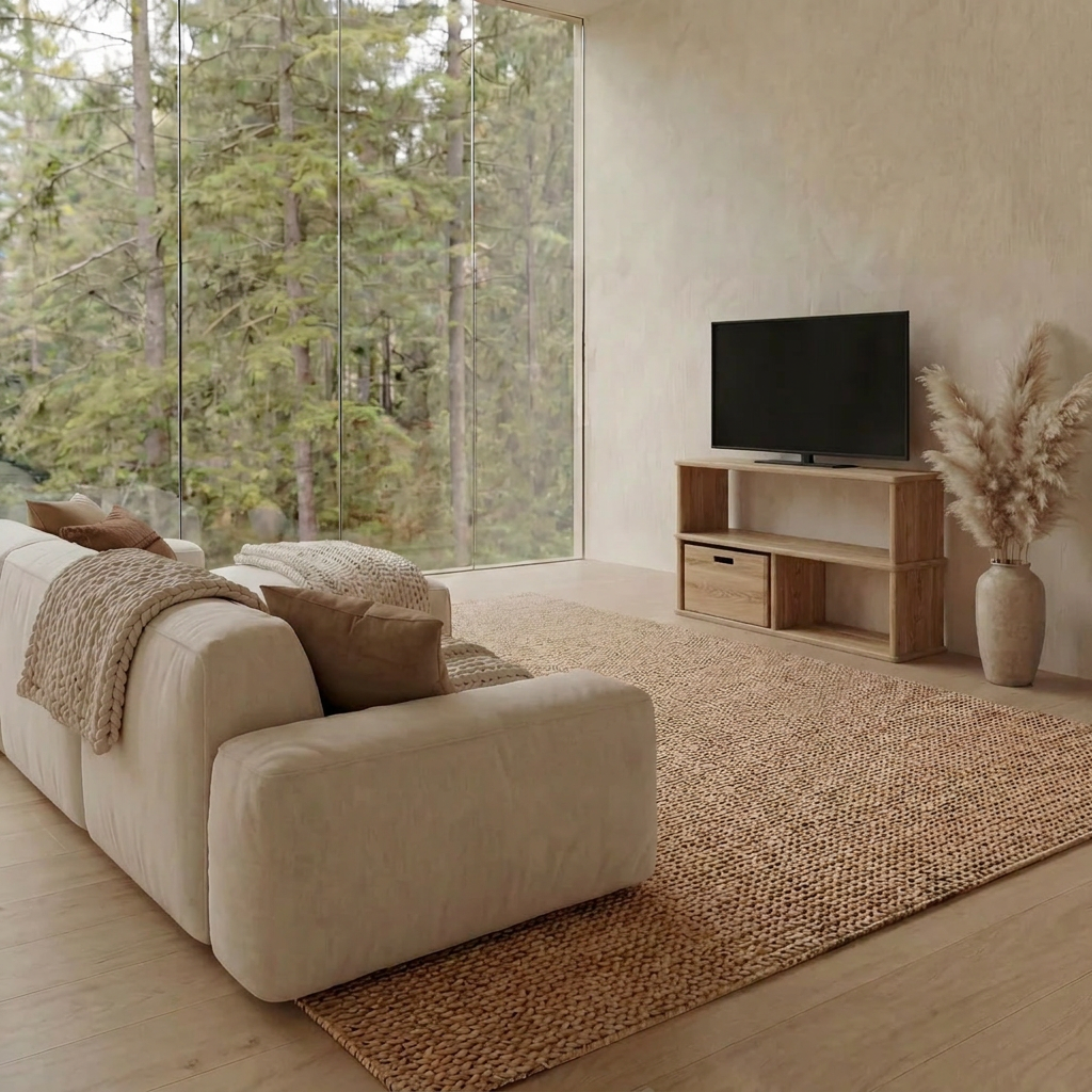 40 Inch Bookshelf TV Stand in White Oak