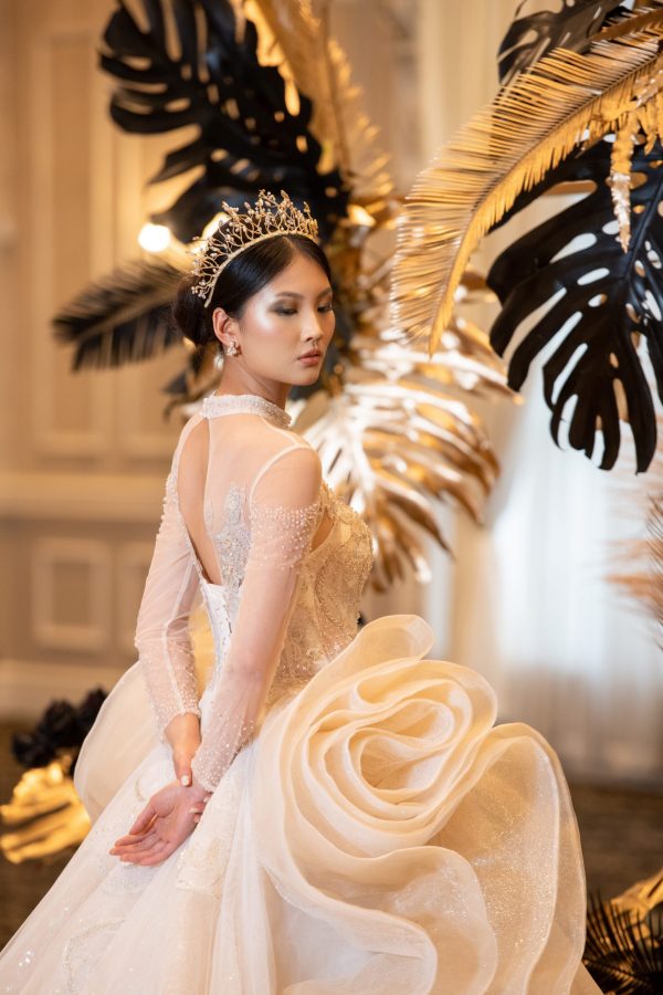 ROUZHIN Crystal Twig Bridal Crown