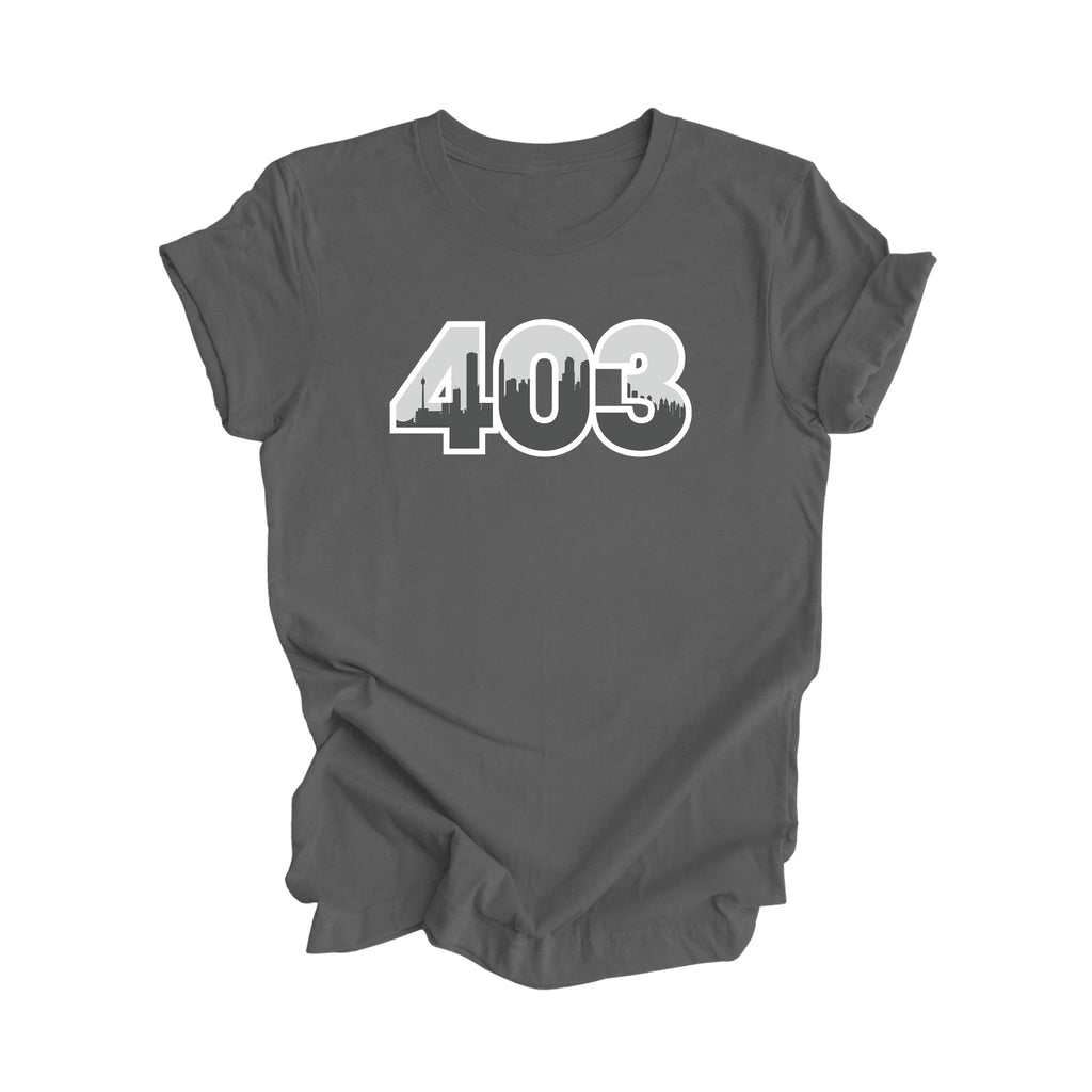 403 Calgary Alberta Canada Area Code City Skyline Gift - Unisex T-Shirt - Inspired X