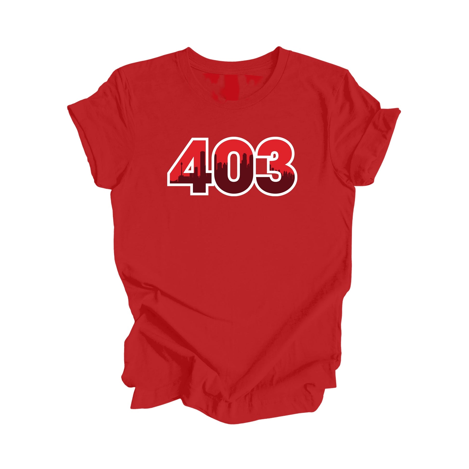 403 Calgary Alberta Canada Area Code City Skyline Gift - Unisex T-Shirt - Inspired X