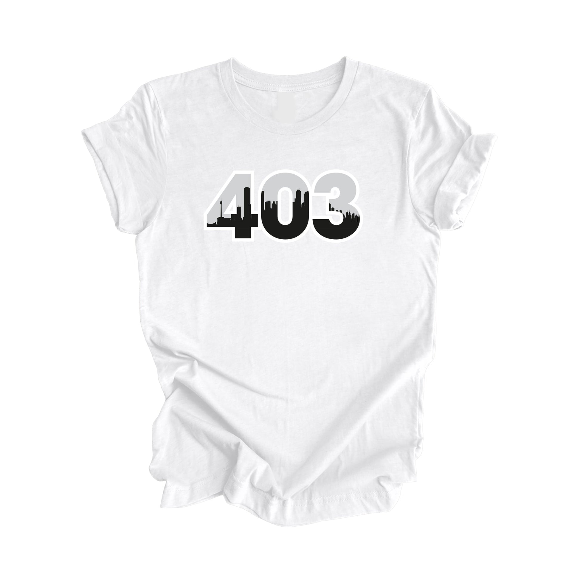 403 Calgary Alberta Canada Area Code City Skyline Gift - Unisex T-Shirt - Inspired X