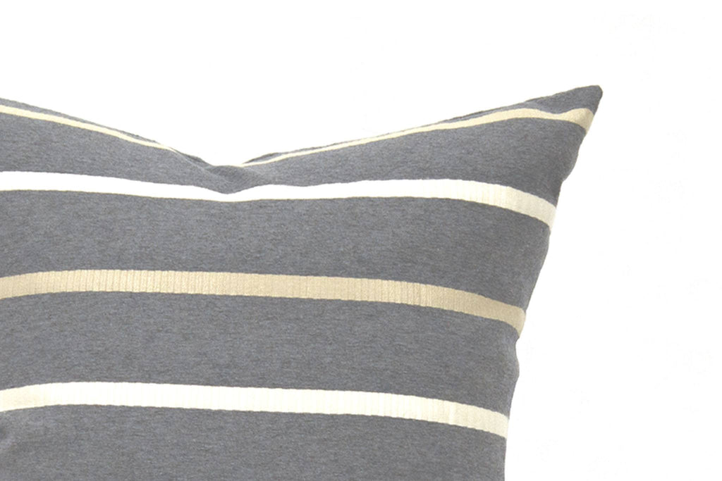 Housse de coussin à rayures mica