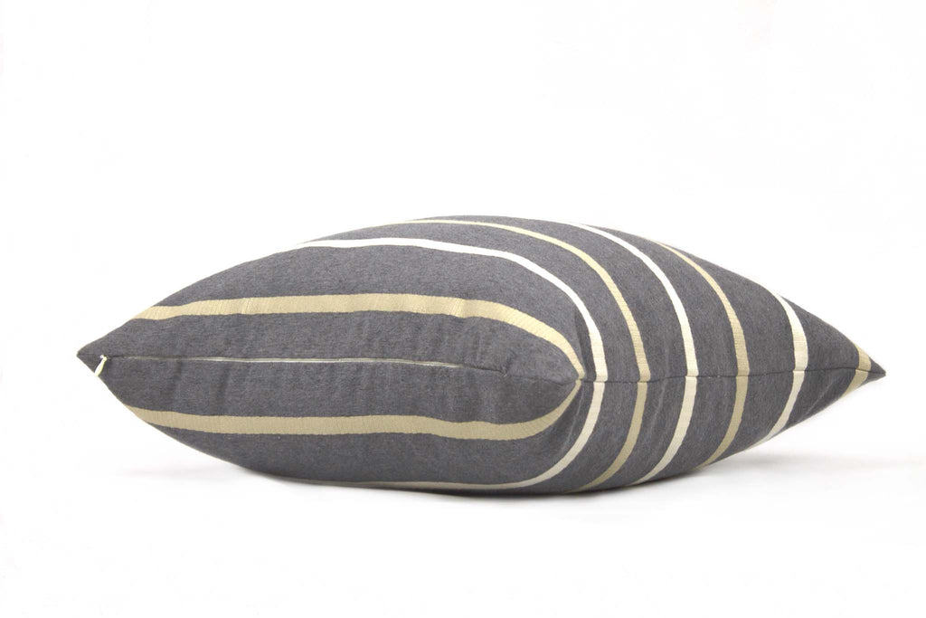 Housse de coussin à rayures mica