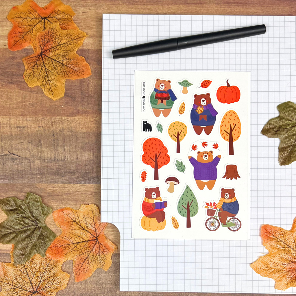 Automne douillet et oursin