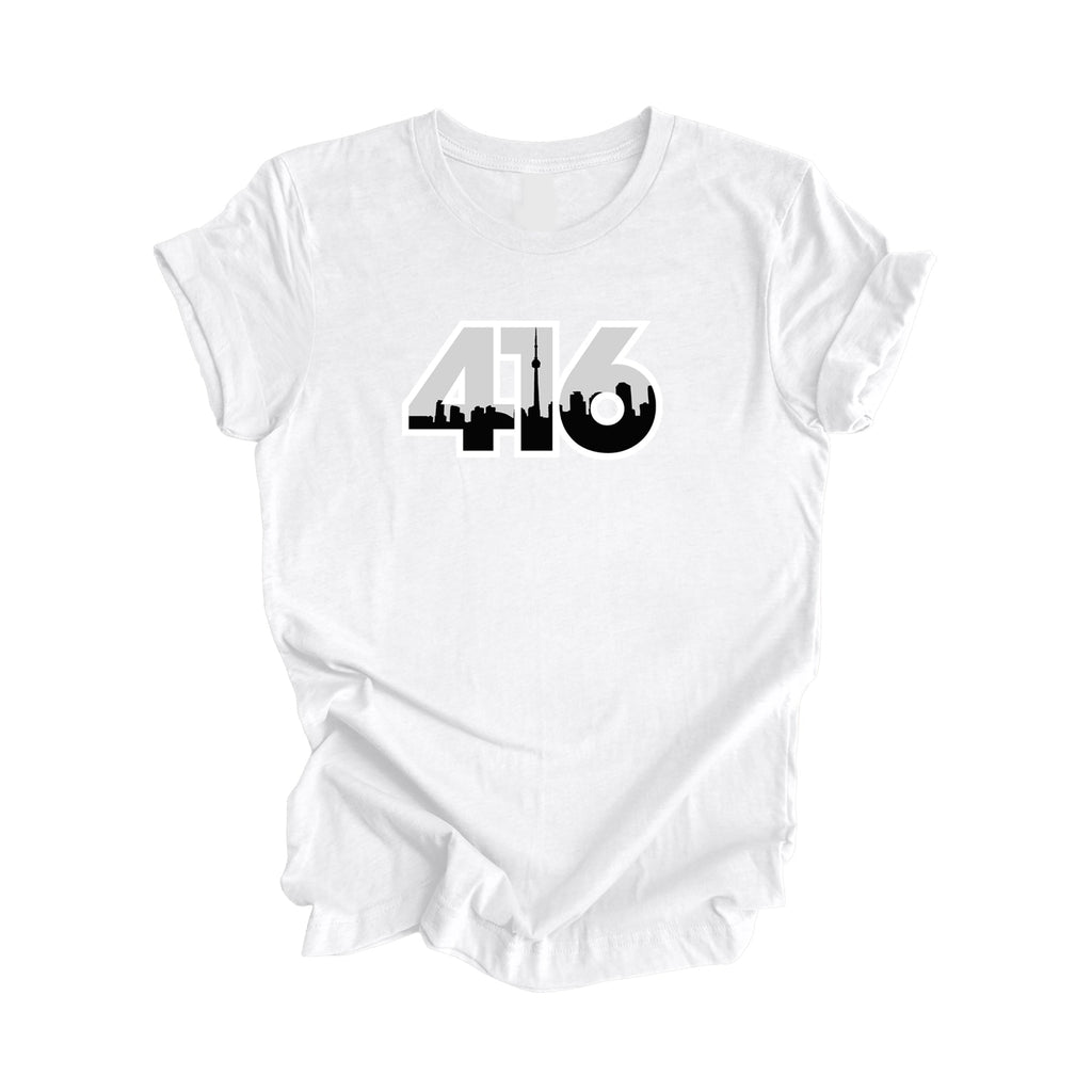 416 Toronto Ontario Canada Area Code City Skyline Gift - Unisex T-Shirt - Inspired X