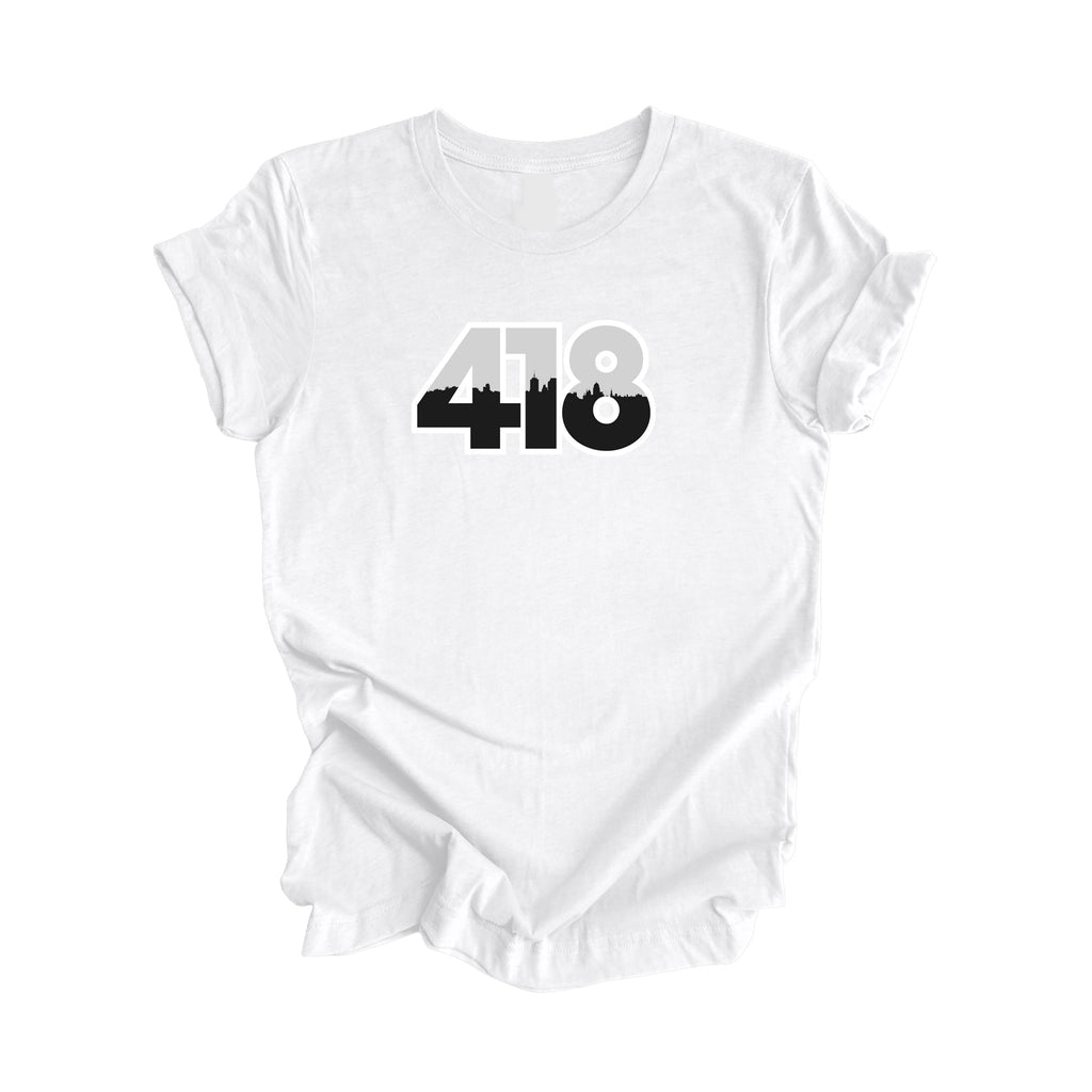 418 Quebec City Quebec Canada Area Code City Skyline Gift - Unisex T-Shirt - Inspired X