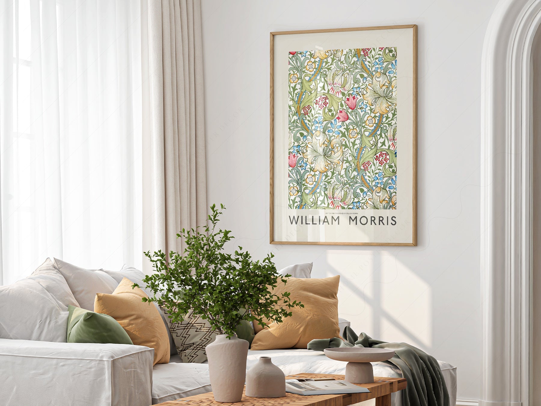 William Morris Golden Lily Art Print – Botanical Wall Art Poster