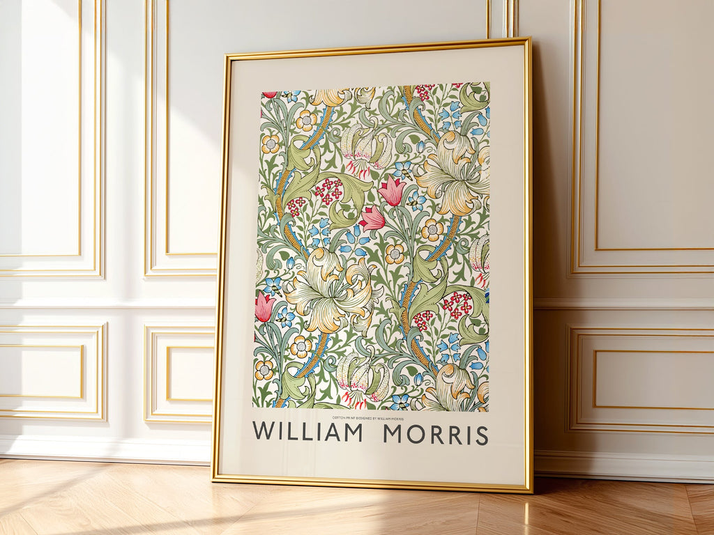 William Morris Golden Lily Art Print – Botanical Wall Art Poster